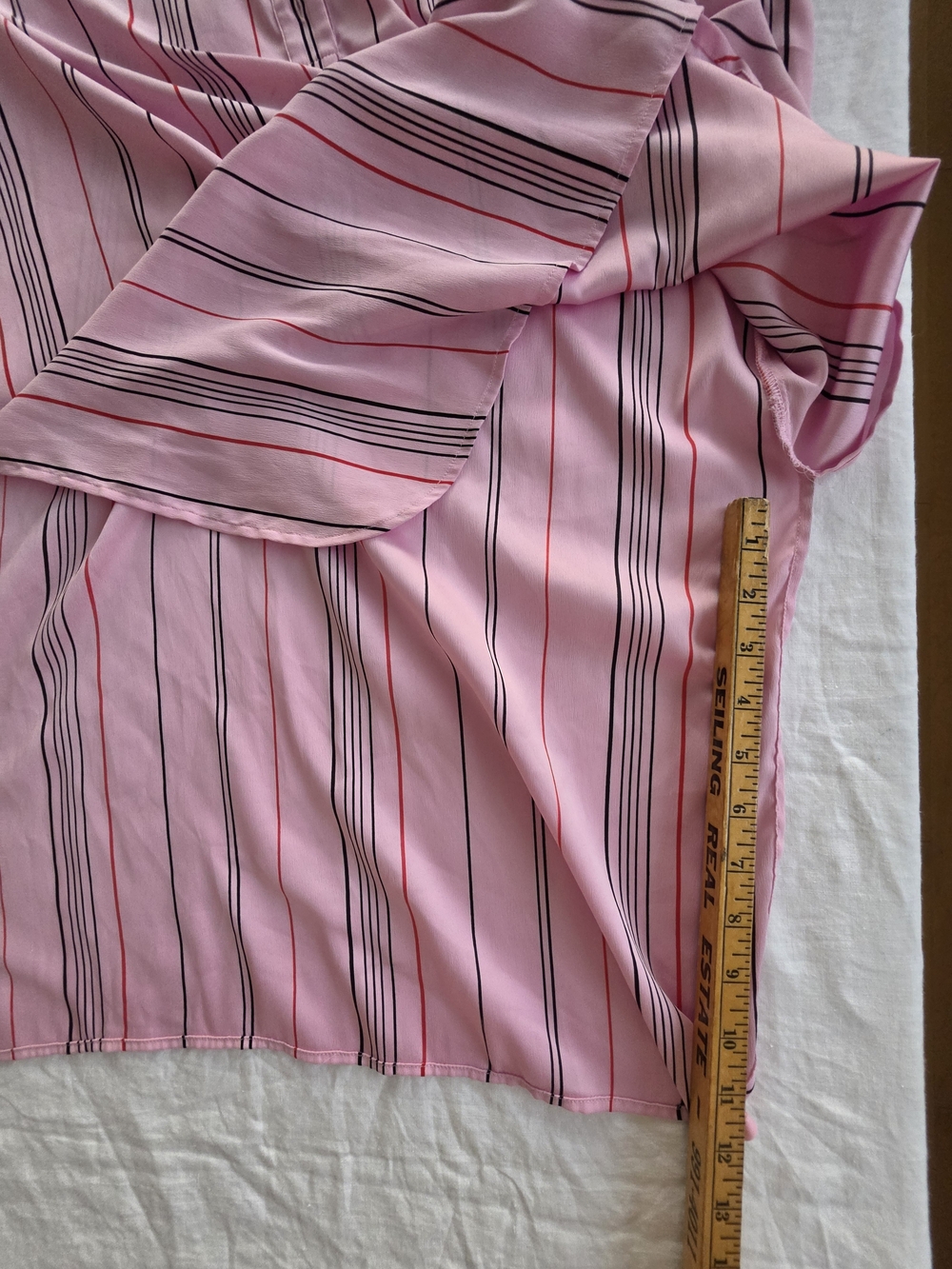 Pink Striped Oversized Tunic Shirt Size XL - Picture 5 of 6
